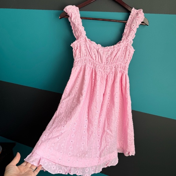 NWT Princess Polly Carlita Mini Dress Pink Us 6 cotton - Picture 10 of 15